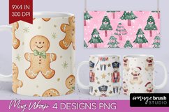 Dreamy Christmas Mug Wrap - Christmas Mug PNG Sublimation Product Image 1