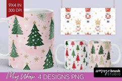 Dreamy Christmas Mug Wrap - Christmas Mug PNG Sublimation Product Image 1