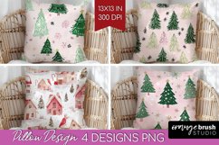 Dreamy Christmas Pillow Sublimation - Christmas Pillow Cover Product Image 1