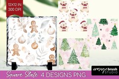 Dreamy Christmas Slate PNG - Christmas Square Slate Product Image 1