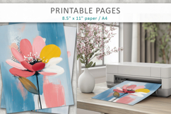 flower brush texture junk journal pages, creative paper Product Image 4