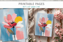 flower brush texture junk journal pages, creative paper Product Image 7