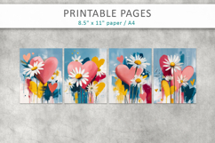 heart brush texture junk journals, creative papers Product Image 2