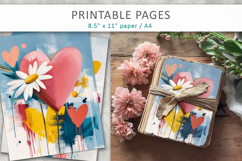 heart brush texture junk journals, creative papers Product Image 4