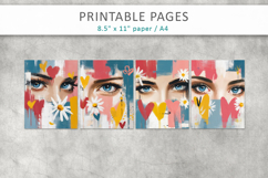 eyes illustration junk journals, abstract collage art Product Image 2