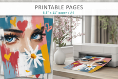 eyes illustration junk journals, abstract collage art Product Image 4