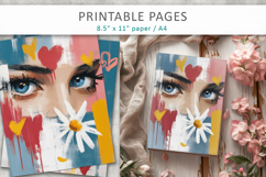 eyes illustration junk journals, abstract collage art Product Image 5