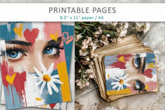 eyes illustration junk journals, abstract collage art Product Image 6