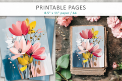 floral junk journals, scrapbook paper Product Image 3