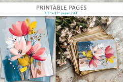 floral junk journals, scrapbook paper Product Image 5