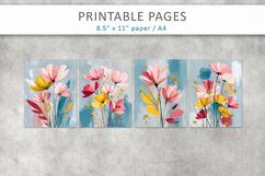 floral illustration, art journal pages Product Image 2