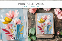 floral illustration, art journal pages Product Image 3