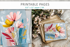 floral illustration, art journal pages Product Image 4