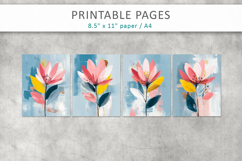 floral journal pages, scrapbook paper Product Image 2