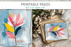 floral journal pages, scrapbook paper Product Image 4