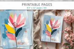 floral journal pages, scrapbook paper Product Image 5