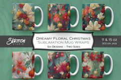 Bright and colorful holiday florals for your sublimation mug crafting.