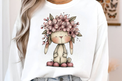 Dreamy Floral Easter Bunny Clipart Product Image 2
