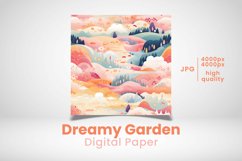 dreamy garden, colorful digital paper, colorful pattern, garden digital paper, premium digital paper
