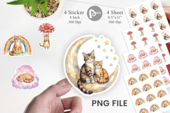 Dreamy Mother Cat Sky Art Sticker Product Image 1
