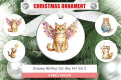 Dreamy Mother Cat Sky Art Ornament Product Image 1