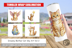 Dreamy Mother Cat Sky Art Tumbler Product Image 1