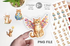Dreamy Mother Cat Sky Art Sticker Product Image 1