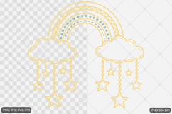 Dreamy Rainbow Cloud SVG PNG Product Image 1