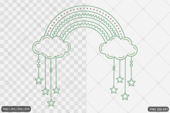 Dreamy Rainbow Cloud SVG PNG Product Image 1