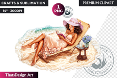 Dreamy Summer girls Clipart, beach Girl Clipart, Summer PNG Product Image 1