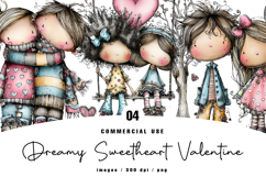 Dreamy Sweetheart Valentine Clipart Product Image 1
