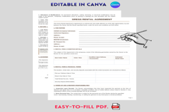 Printable Dress Rental Agreement Template Product Image 1