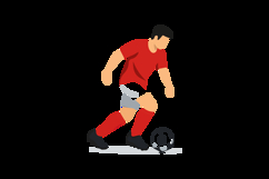 Dribbling Soccer Player Vector Design Product Image 2