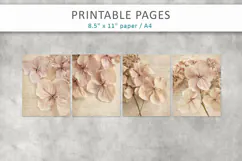 Dried Hydrangea junk journal pages Product Image 2