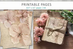 Dried Hydrangea junk journal pages Product Image 3