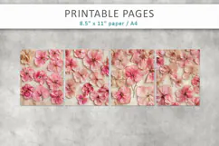 Dried Hydrangea vintage botanical pages Product Image 3
