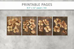 hydrangea flowers vintage junk journal pages Product Image 3