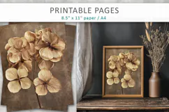 hydrangea flowers vintage junk journal pages Product Image 6