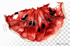 Sweet Red Flesh Dehydrated Watermelon PNG Fruit Clipart Product Image 1