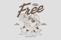 Retro Summer Surfing T shirt Design