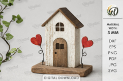 3D Driftwood Houses Bundle Laser Cut. Standing Decor SVG Product Image 2
