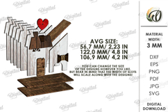 3D Driftwood Wooden House Laser Cut. Standing Decor SVG Product Image 2