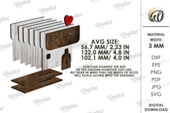 3D Driftwood Wooden House Laser Cut. Standing Decor SVG Product Image 2