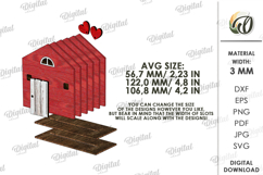 3D Driftwood Wooden House Laser Cut. Standing Decor SVG Product Image 2