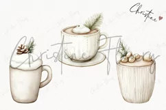 Nordic Festive Drink | Beige Christmas PNG Product Image 3