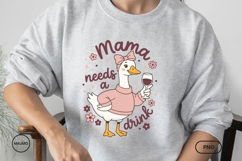 Funny Goose Wine, Mother's Day Png Product Image 4
