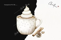 Nordic Festive Drink | Beige Christmas PNG Product Image 2