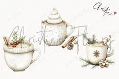 Nordic Festive Drink | Beige Christmas PNG Product Image 3