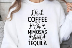 Drink coffee sip mimosas shoot SVG, Drinks SVG Designs Product Image 1