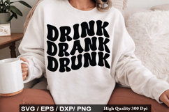 Funny Drinking St Patrick's Day SVG Design - Drink Drank Dru Product Image 5